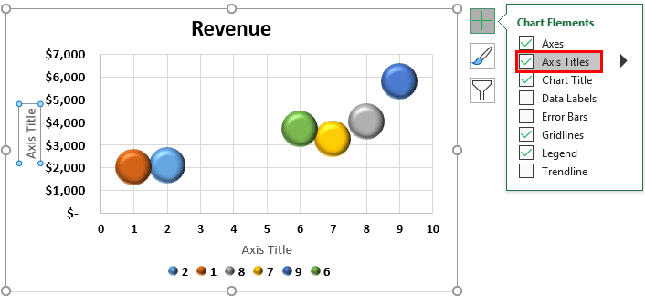 3D Scatter Plot in Excel Example 1-14