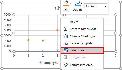 3D Scatter Plot in Excel Example 1-2