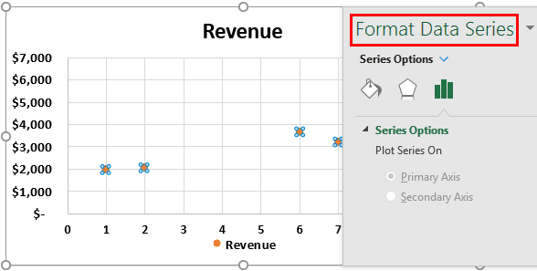 3D Scatter Plot in Excel Example 1-7