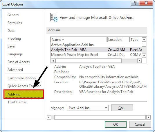 ANOVA in Excel Example 1-2