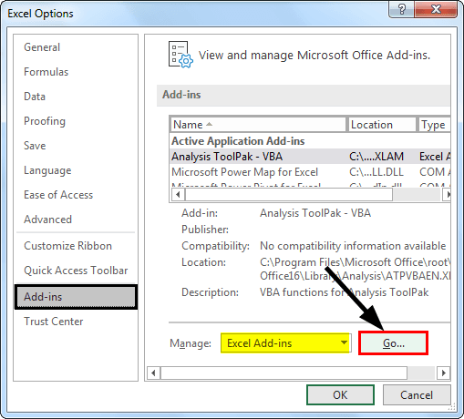 ANOVA in Excel Example 1-3