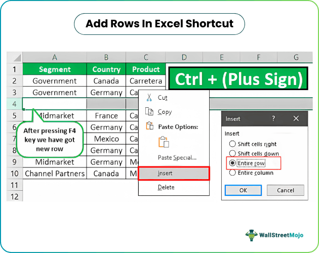 Add Rows In Excel
