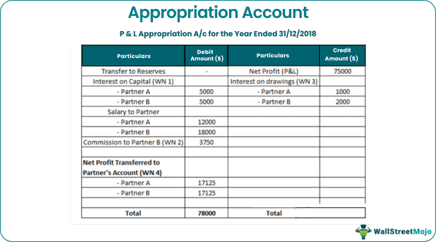 Appropriation Account Example 1