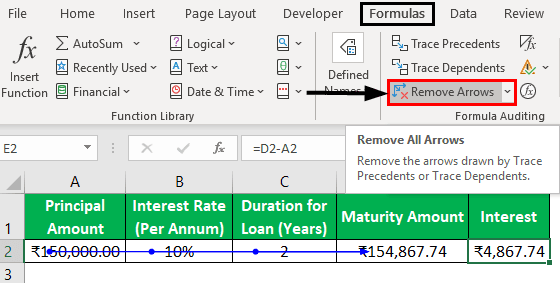 Auditing Tools In Excel Example 2