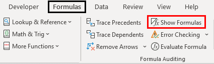 Auditing Tools In Excel Example 4