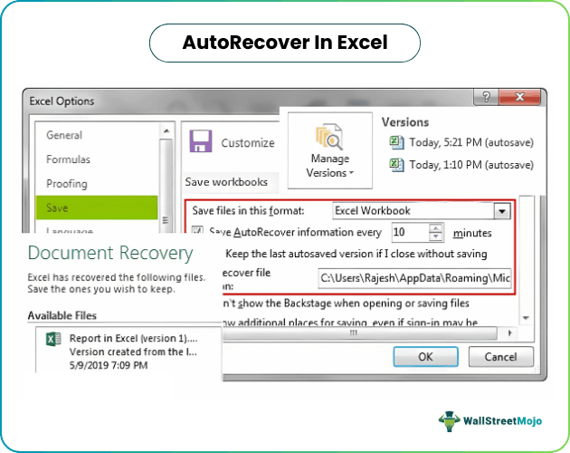 AutoRecover In Excel