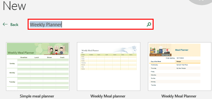 Built-in Weekly Planner Template Example 1-1