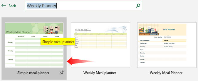 Built-in Weekly Planner Template Example 1-2