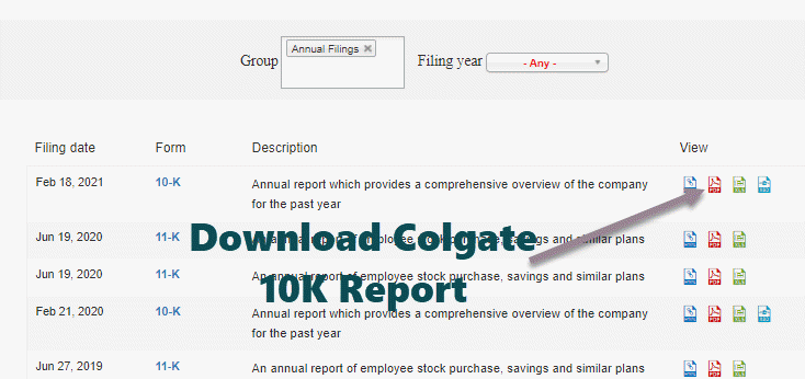 Colgate-10K-Download