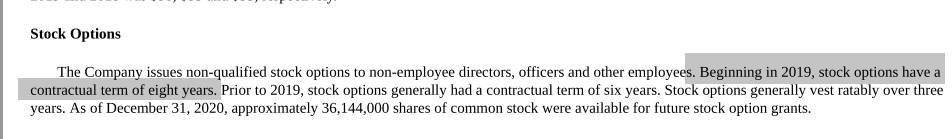 Colgate-Stock-Option-Contractual-Term