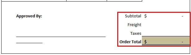 Components of Purchase Order Template - Part 17