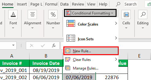 Conditional Formatting For Dates Example 1-2