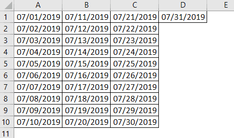 Conditional Formatting For Dates Example 2