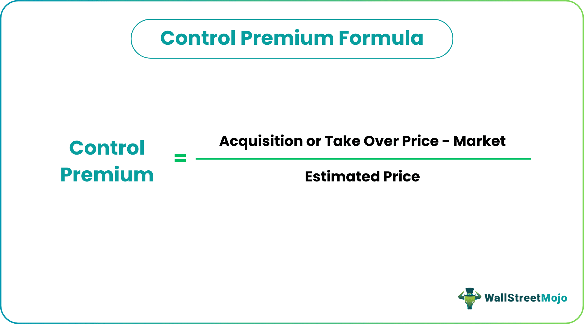 Control Premium formula