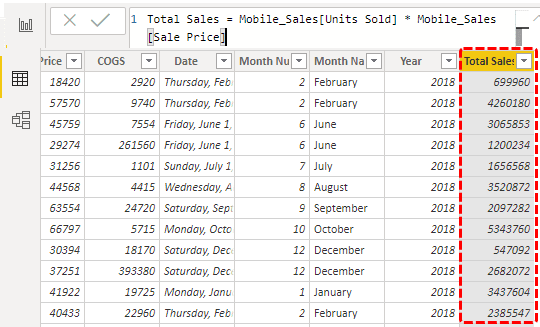 Create New Calculated Column - Step 4