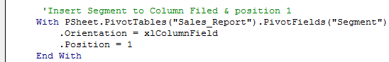 Create Pivot Table in VBA - Step 15