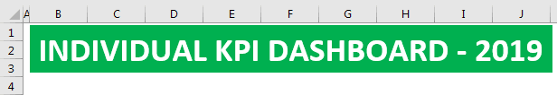 Create a KPI Dashboard in Excel 1-5