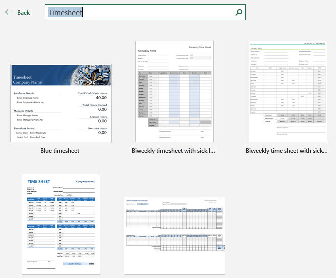 Create a Timesheet Excel Template - Step 2