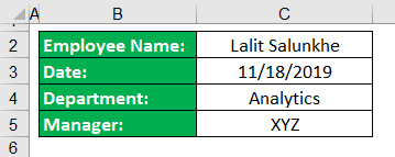 Creating Excel Timesheet from Scratch - Step 1