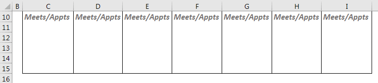 Creating a Weekly Planner Template Example 2-5