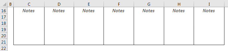 Creating a Weekly Planner Template Example 2-6