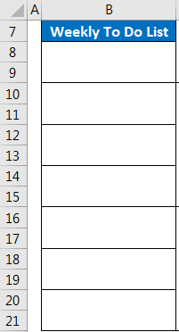 Creating a Weekly Planner Template Example 2-8