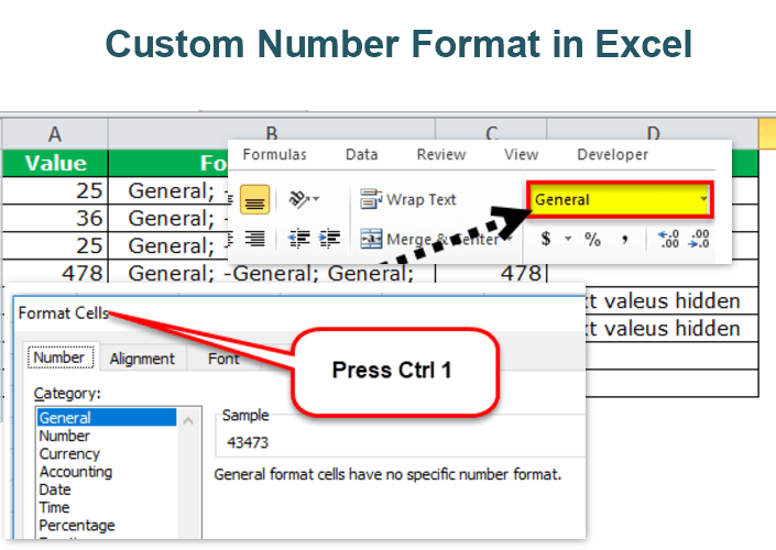 Custom Number Format in Excel - How to do? Template, Examples.