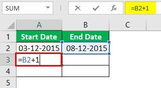 Date Range in Excel - Example 1-4