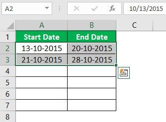 Date Range in Excel - Example 2 - 1