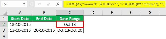 Date Range in Excel - Example 4-1