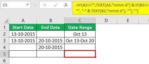 Date Range in Excel - Example 4-3