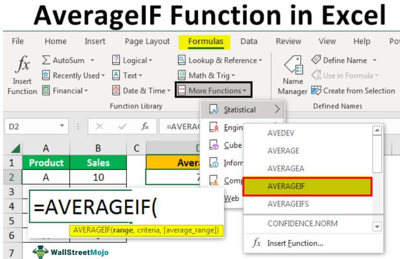 Excel-AVERAGEIF-Function