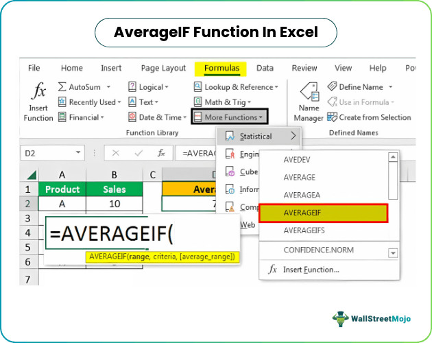 Excel AVERAGEIF Function