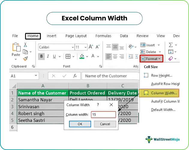 Excel Column Width