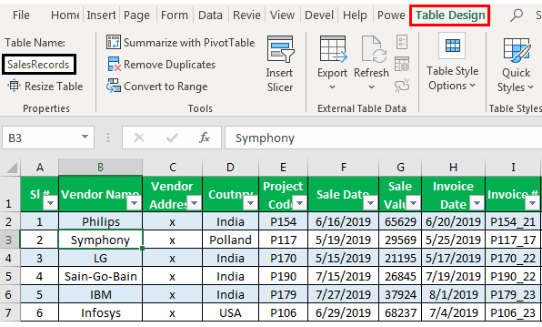 Excel Database Template Example 1-7