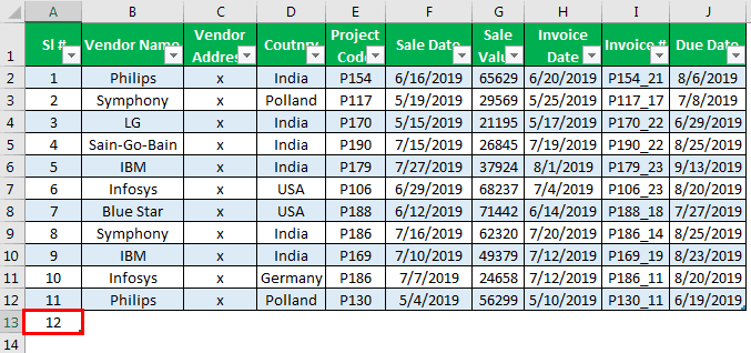 Excel Database Template Example 1-8