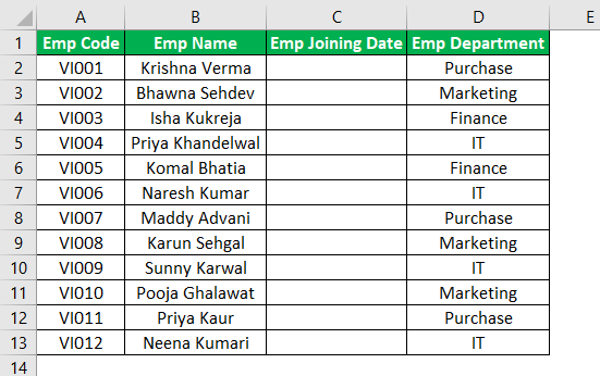 Excel Date Picker Example 1