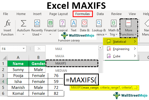 Excel MAXIFS