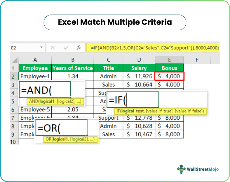 Excel Match Multiple Criteria