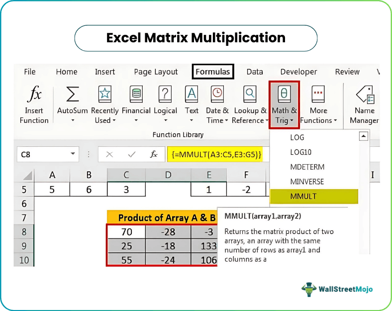 Excel Matrix Multiplication