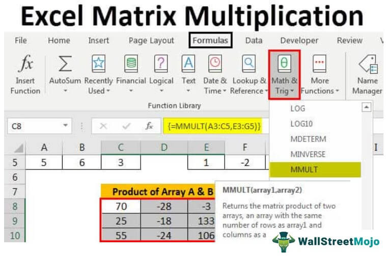 Excel Matrix Multiplication