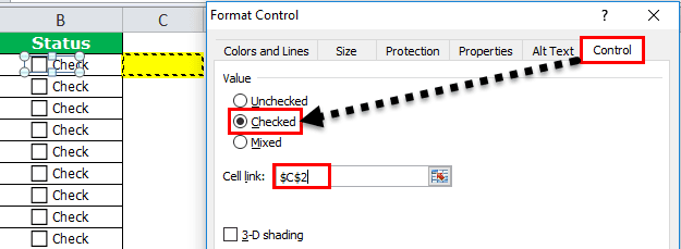 Format Control - Select Checked