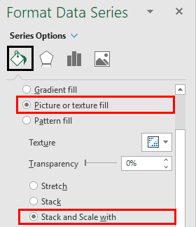 Format Data Series - Picture or Texture Fill