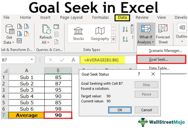 Goal Seek in Excel