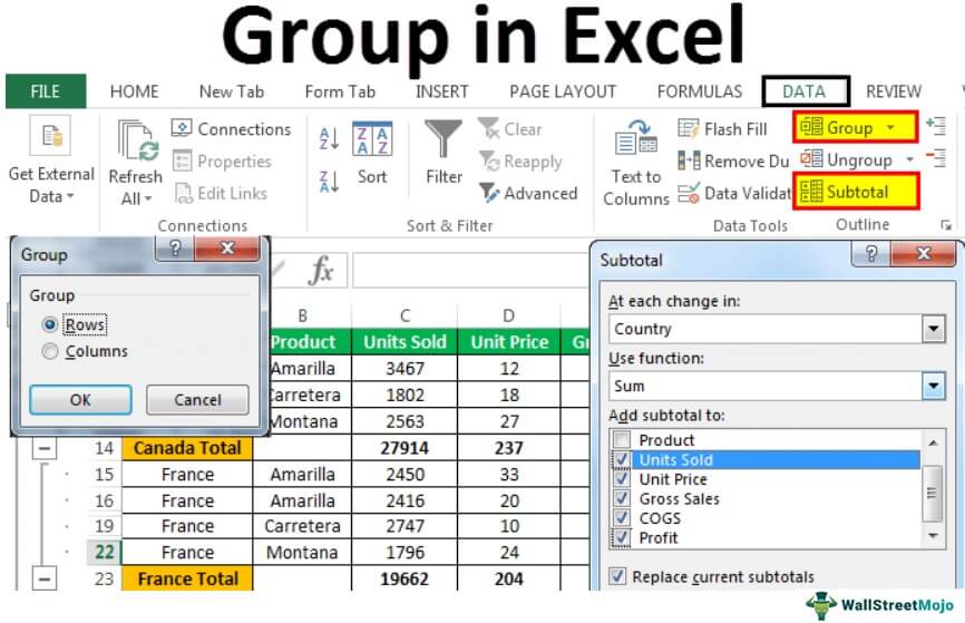 Group in Excel