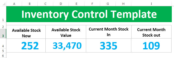 Inventory Template Example 1-13