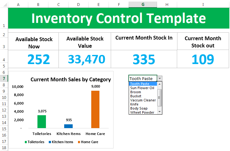 Inventory Template Example 1-15