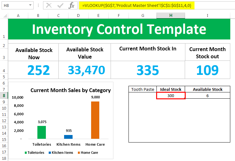 Inventory Template Example 1-16