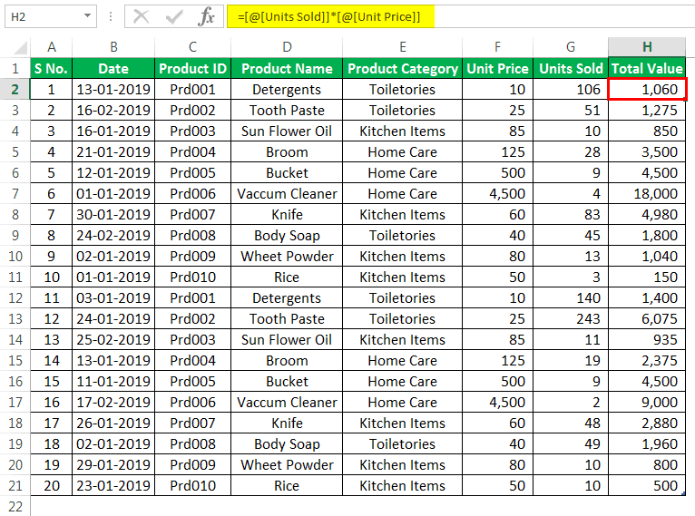 Inventory Template Example 1-2