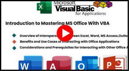 Microsoft Office VBA Advanced Course